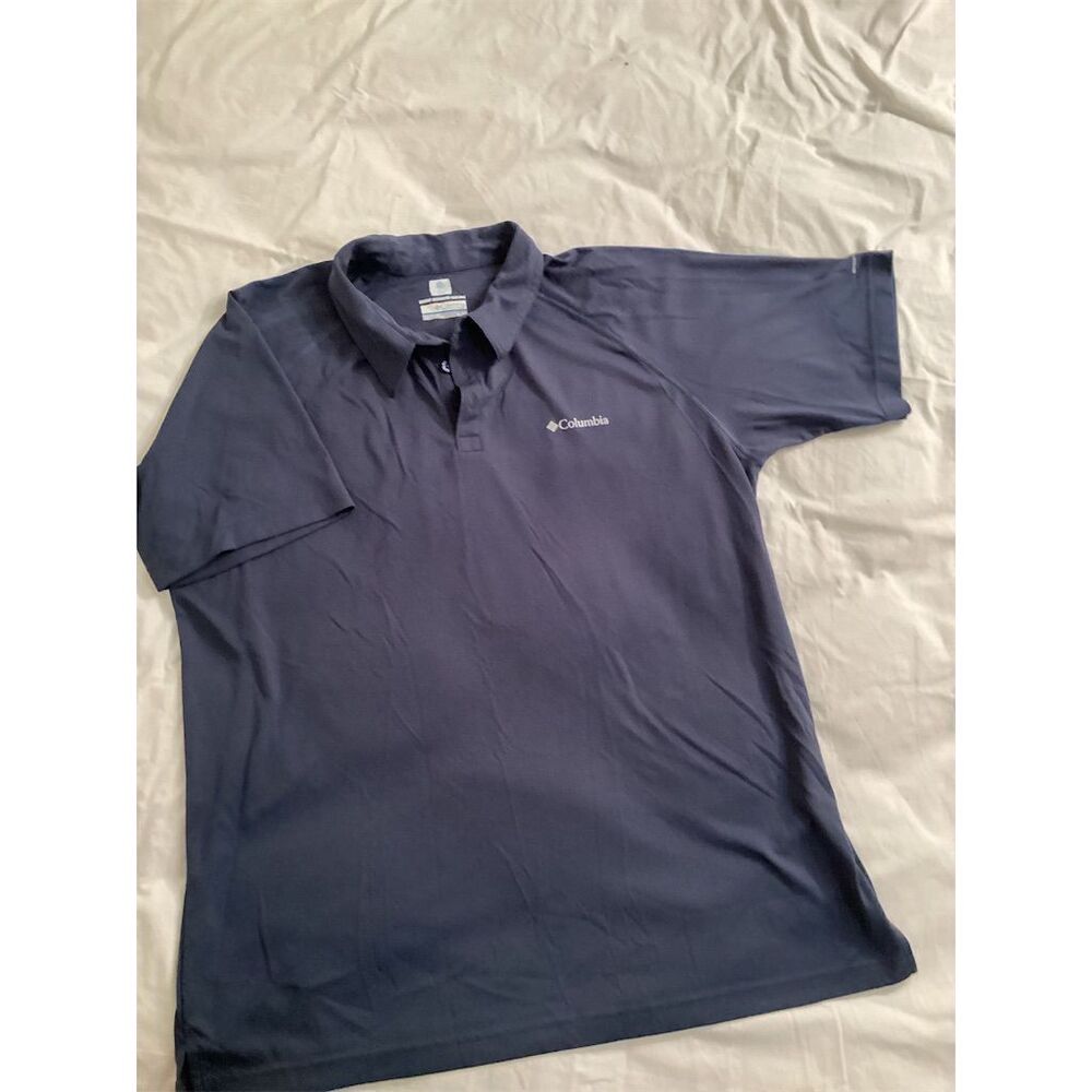Columbia Men's Utilizer Polo Shirt XL Dark Blue Short Sleeve